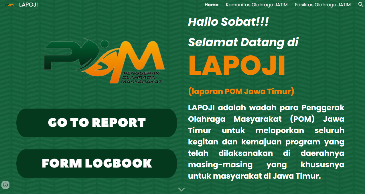 Anggota POM (Penggerak Olahraga Masyarakat) Terbantu dengan LAPOJI dalam Implementasi JATIM SEGER.